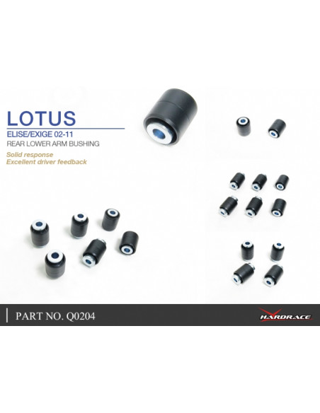 Boccola braccio inferiore posteriore Hardrace Lotus Elise MK2 111 Exige MK2 SCC