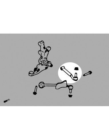 Braccio posteriore inferiore anteriore Hardrace Ford Mustang MK6 S550