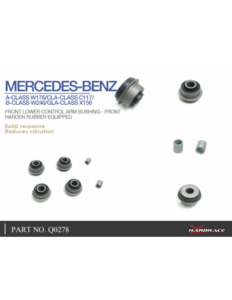 Boccola Braccio inferiore anteriore Hardrace Mercedes Classe A W176 + AMG A45 CLA C117 + AMG CLA45 GLA X156 + AMG GLA45