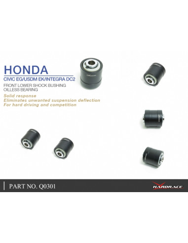 Boccola ammortizzatore anteriore Hardrace Honda Civic MK4 MK5 MK6 CRX MK2 Del Sol CR-X Integra MK2 MK3 + Type R