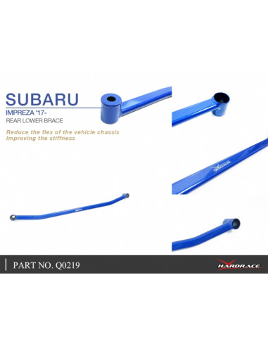 Barra Rinforzo inferiore posteriore Hardrace Subaru Impreza GT/GK