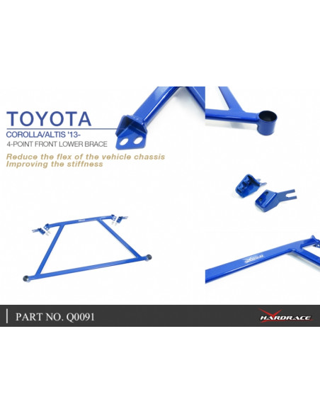 Barra Rinforzo a 4 punti inferiore anteriore Hardrace Toyota Corolla E170