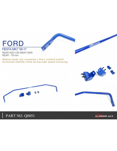Rear Add-on Sway Bar Ford Fiesta