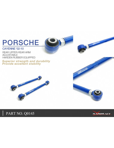 Braccio superiore posteriore regolabile Hardrace Porsche Cayenne MK1/MK2 Audi Q7 4L Volkswagen Touareg MK1/MK2