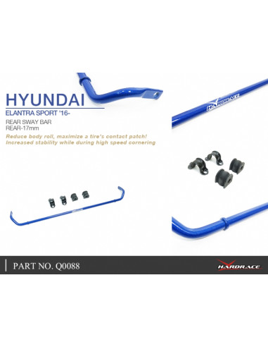 Barra stabilizzatrice posteriore Hardrace Hyundai i30 +N/Fastaback Veloster +N