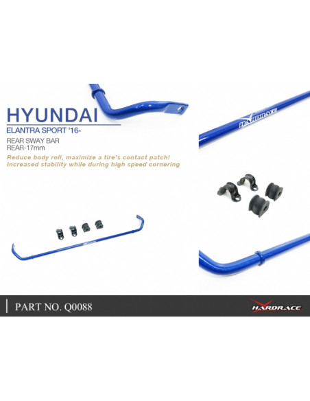 Barra stabilizzatrice posteriore Hardrace Hyundai i30 +N/Fastaback Veloster +N