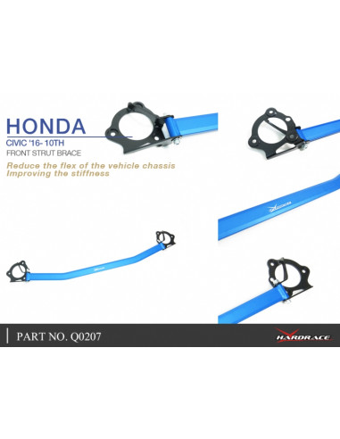 Barra Duomi anteriore Hardrace Honda Civic MK10