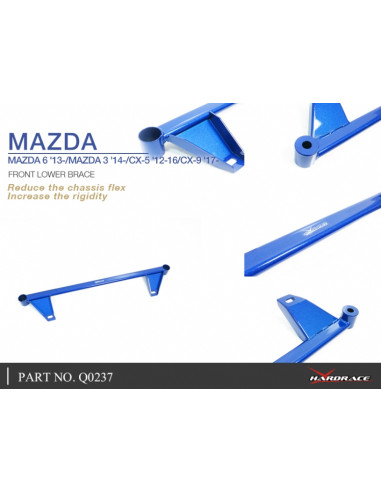 Barra Rinforzo inferiore anteriore Hardrace Mazda 3 MK3 BM/BN
