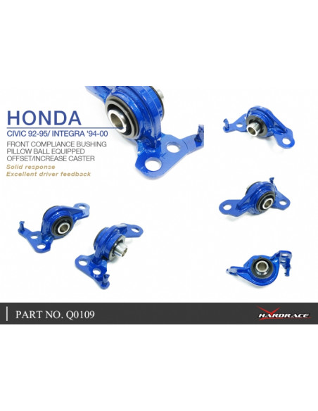 Boccola di conformità anteriore Hardrace Honda Civic MK5 MK6 Integra MK3 + Type R