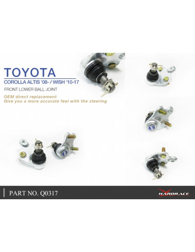 Giunto Sferico Inferiore Anteriore Hardrace Toyota Celica T230 MK7 Lexus CT A10