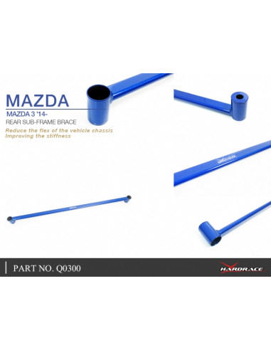 Barra Rinforzo sottotelaio Posteriore Hardrace Mazda 3 MK3 BM/BN