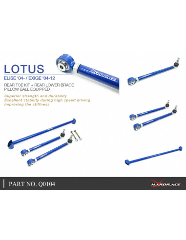 Rear Toe Kit + Rear Lower Brace Lotus Elise, Exige