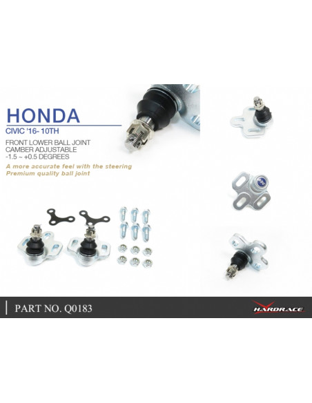 Giunto Sferico inferiore anteriore Hardrace Honda Civic MK10