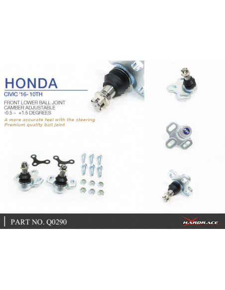 Giunto Sferico inferiore anteriore Hardrace Honda Civic MK10