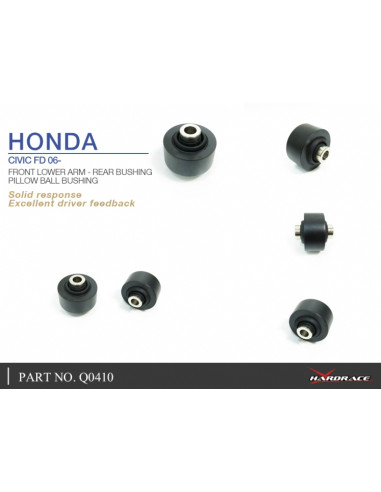 Boccola posteriore braccio inferiore anteriore Hardrace Honda Civic MK8 + Type R