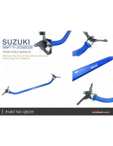 Barra Duomi Anteriore Hardrace Suzuki Swift MK3 ZC33