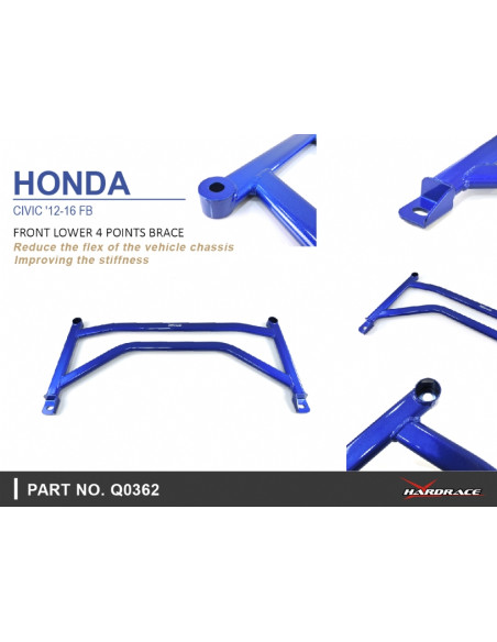 Front Lower 4 Points Brace Honda Civic