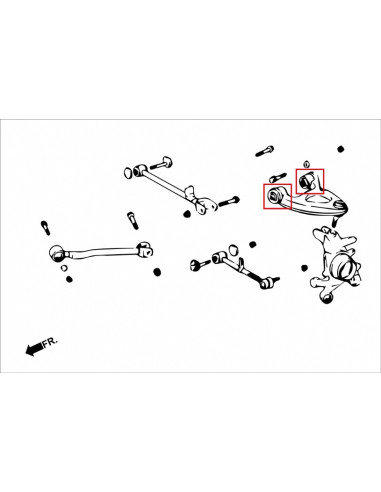 Boccola Braccio Superiore Posteriore Hardrace Lexus LS MK2 XF20