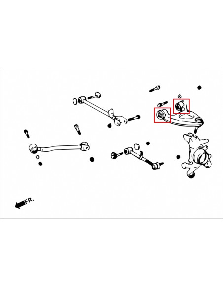 Boccola Braccio Superiore Posteriore Hardrace Lexus LS MK2 XF20