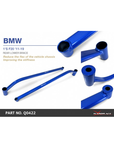 Barra di Rinforzo inferiore posteriore Hardrace BMW Serie 1 F20 F21