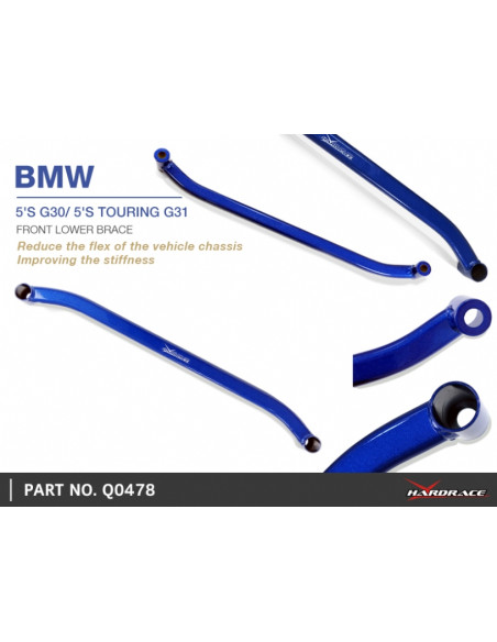 Barra di Rinforzo inferiore anteriore Hardrace BMW Serie 5 G30 G31