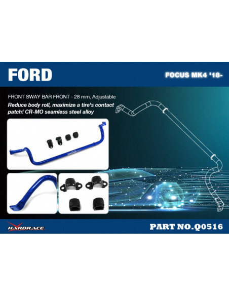 Barra stabilizzatrice anteriore Hardrace Ford Focus MK4 +ST C519