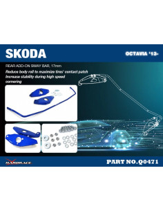 Barra Stabilizzatrice Posteriore Add-on Hardrace Skoda Octavia MK3 +RS 5E3 5E5 2