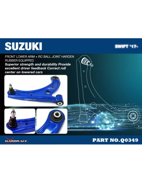 Braccio Oscillante Inferiore Anteriore RC Hardrace Suzuki Swift MK3 ZC33