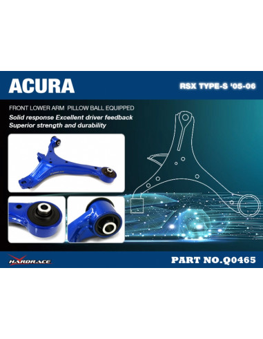 Braccio inferiore anteriore Hardrace Honda Integra MK4 Type R