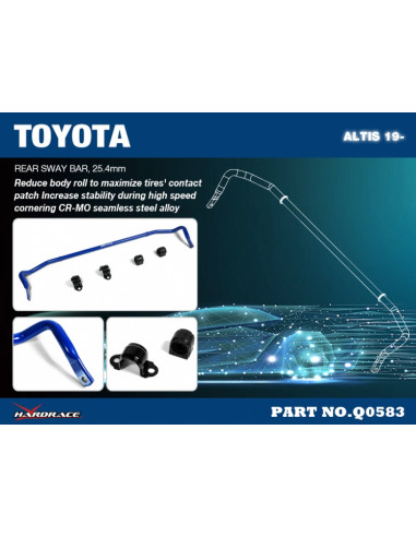 Barra stabilizzatrice posteriore Hardrace Toyota Corolla E210