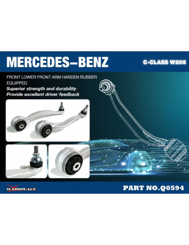 Braccio Inferiore Anteriore Hardrace Mercedes Classe C W205 + AMG C43/C63/C63 S Classe E W213 + AMG E43/E53/E63