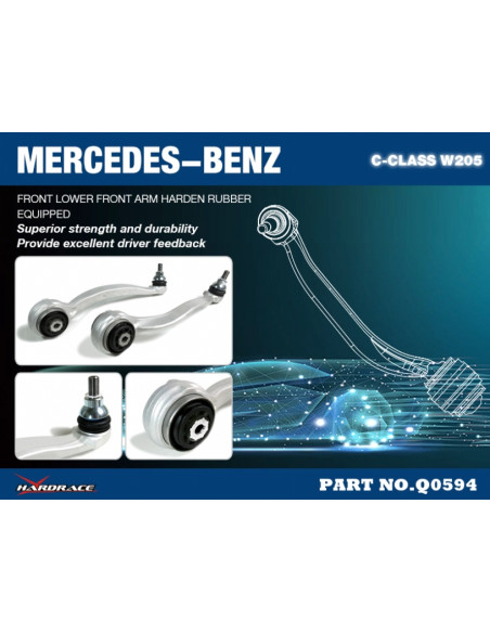 Braccio Inferiore Anteriore Hardrace Mercedes Classe C W205 + AMG C43/C63/C63 S Classe E W213 + AMG E43/E53/E63