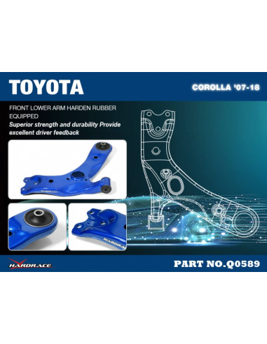 Braccio Inferiore Anteriore Hardrace Toyota Corolla E150 E170 Lexus CT MK1 A10