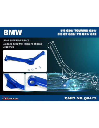 Rear Subframe Brace Bmw 5 Series, 6 Series, 7 Series