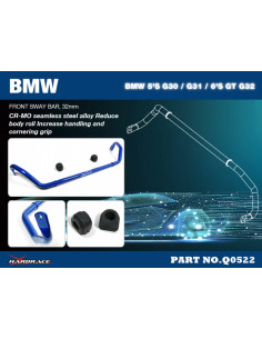 Barra stabilizzatrice anteriore Hardrace BMW Serie 5 G30 G31 Serie 6 G32 2