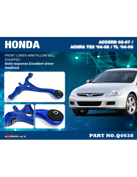 Braccio inferiore anteriore Hardrace Honda Accord MK7