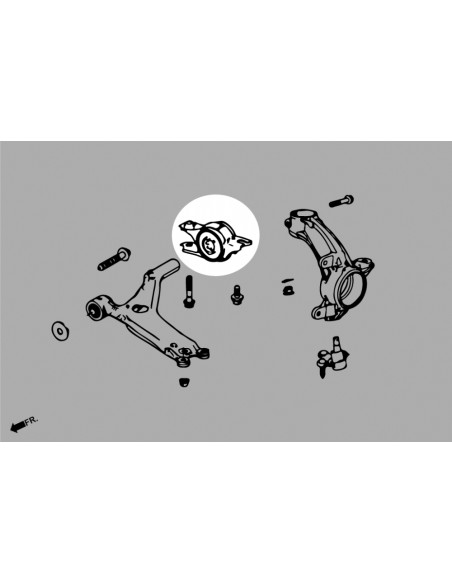Boccola del braccio inferiore anteriore Hardrace Honda Civic MK10 Type R