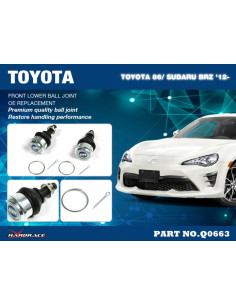 Giunto Sferico Inferiore Anteriore Hardrace Subaru BRZ ZC6 Toyota GT86 ZN6 GR86 ZN8 2
