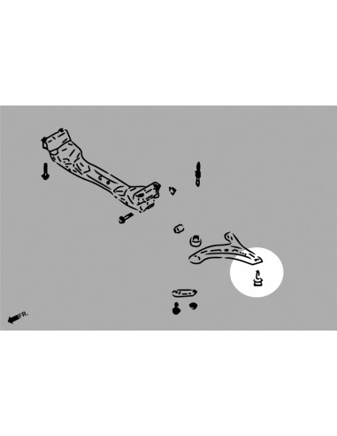 Giunto Sferico Inferiore Anteriore Hardrace Subaru BRZ ZC6 Toyota GT86 ZN6 GR86 ZN8