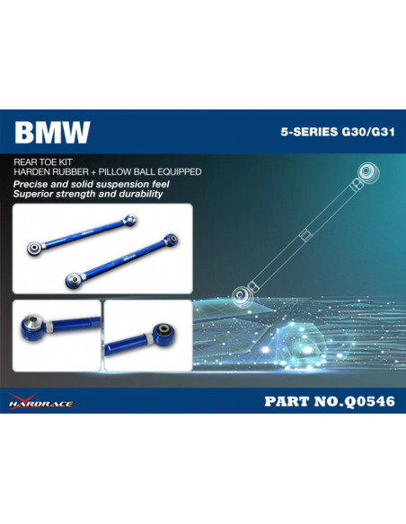Kit Regolazione Convergenza Posteriore Hardrace BMW Serie 5 G30 G31 Serie 7 G11