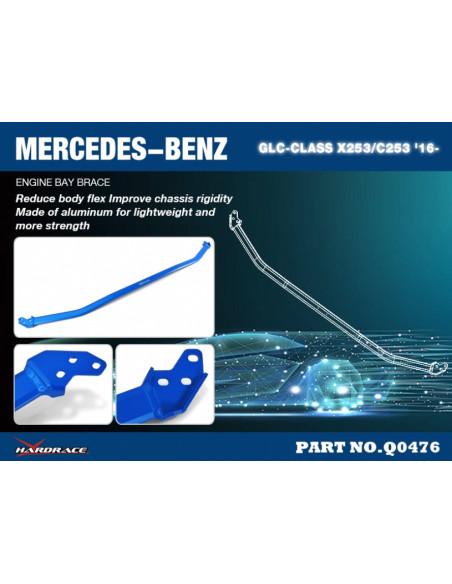 Barra Duomi Anteriore Hardrace Mercedes GLC C253 X253 + GLC43/GLC63