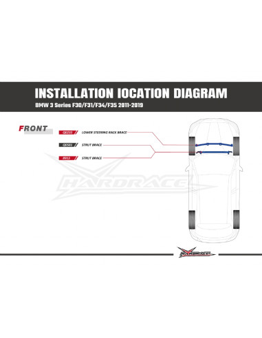 Barra Duomi Anteriore Hardrace BMW Serie 1 F20 Serie 3 F30 F31 F34