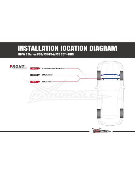 Barra Duomi Anteriore Hardrace BMW Serie 1 F20 Serie 3 F30 F31 F34