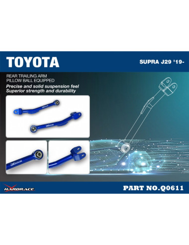 Braccio Longitudinale Posteriore Hardrace BMW Serie 3 G20 Serie 4 G22 G23 G26 Z4 G29 Toyota Supra A90 MK5