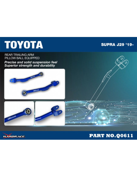 Braccio Longitudinale Posteriore Hardrace BMW Serie 3 G20 Serie 4 G22 G23 G26 Z4 G29 Toyota Supra A90 MK5