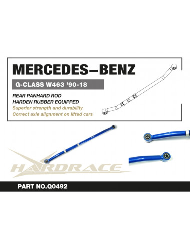 Barra Duomi Posteriore Hardrace Mercedes Classe G W460 W463 + AMG G55/G63/G65