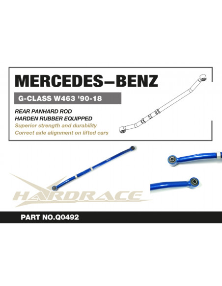 Barra Duomi Posteriore Hardrace Mercedes Classe G W460 W463 + AMG G55/G63/G65