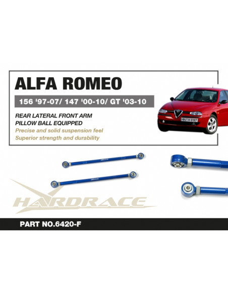 Braccio Laterale Anteriore Posteriore Hardrace Alfa Romeo 147 156 GT