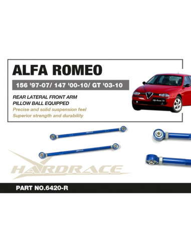 Braccio Laterale Posteriore Hardrace Alfa Romeo 147 156 GT