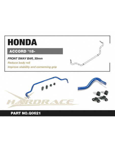Barra stabilizzatrice anteriore Hardrace Honda Accord MK10